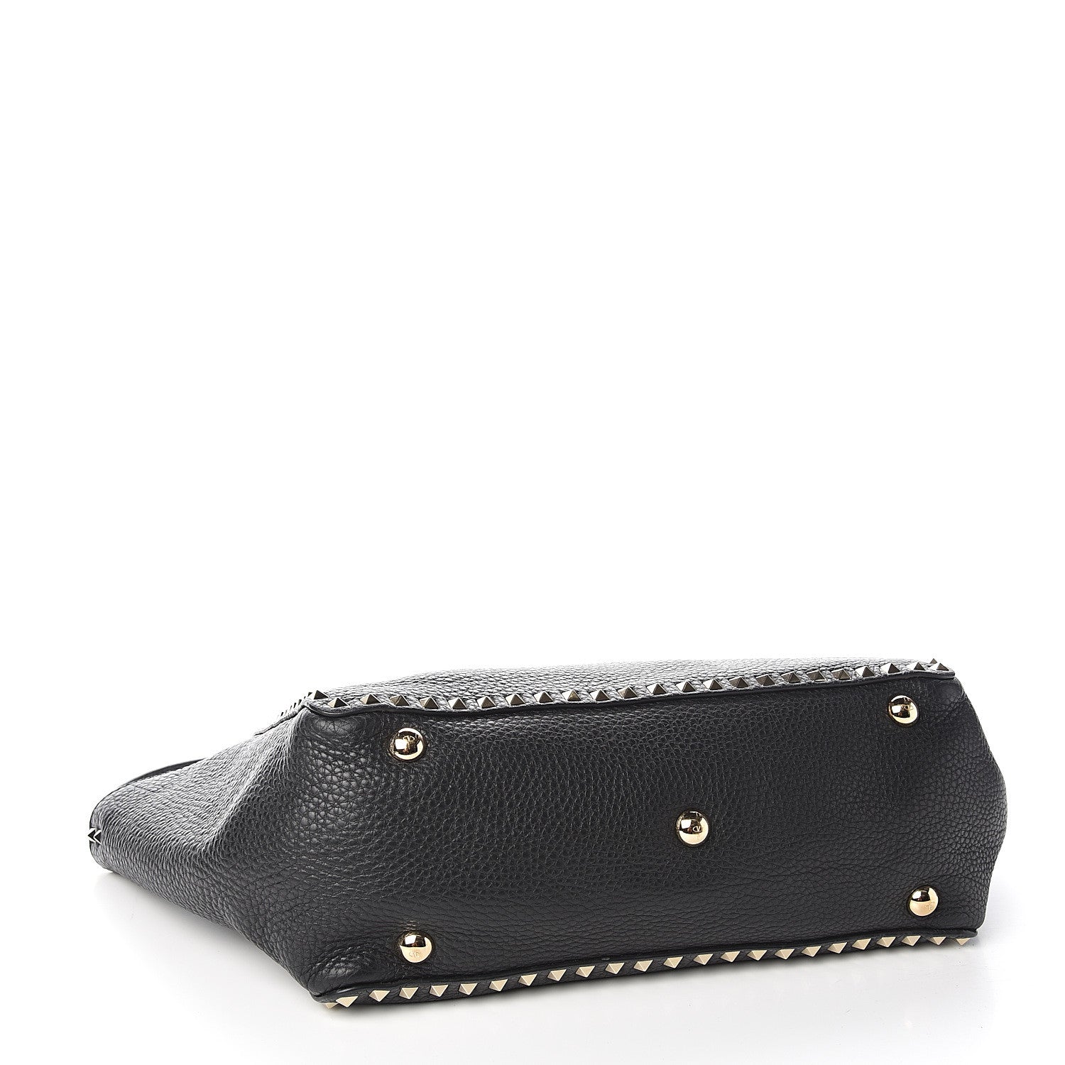Valentino Garavani Alce Printed Calfskin Medium Rockstud Tote Black 3 of 8