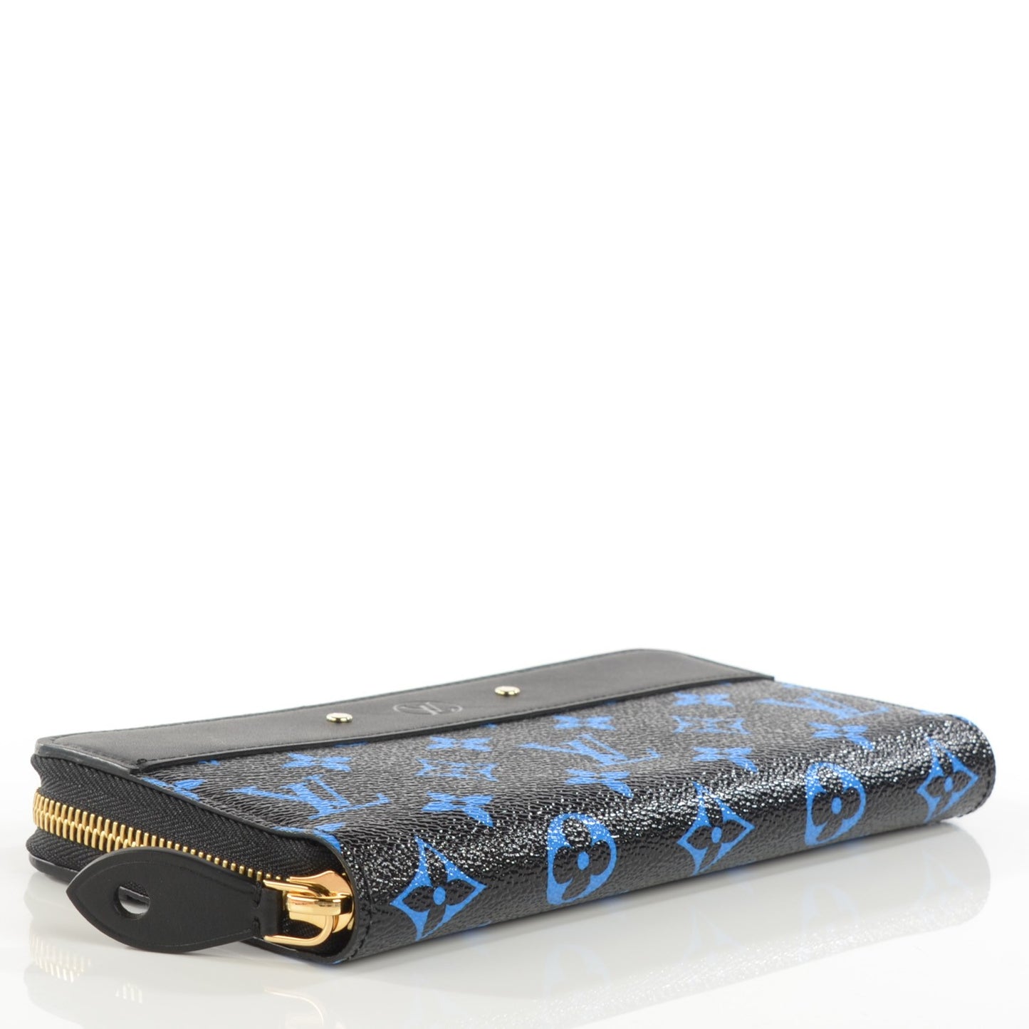Colored Monogram Zippy Wallet Blue