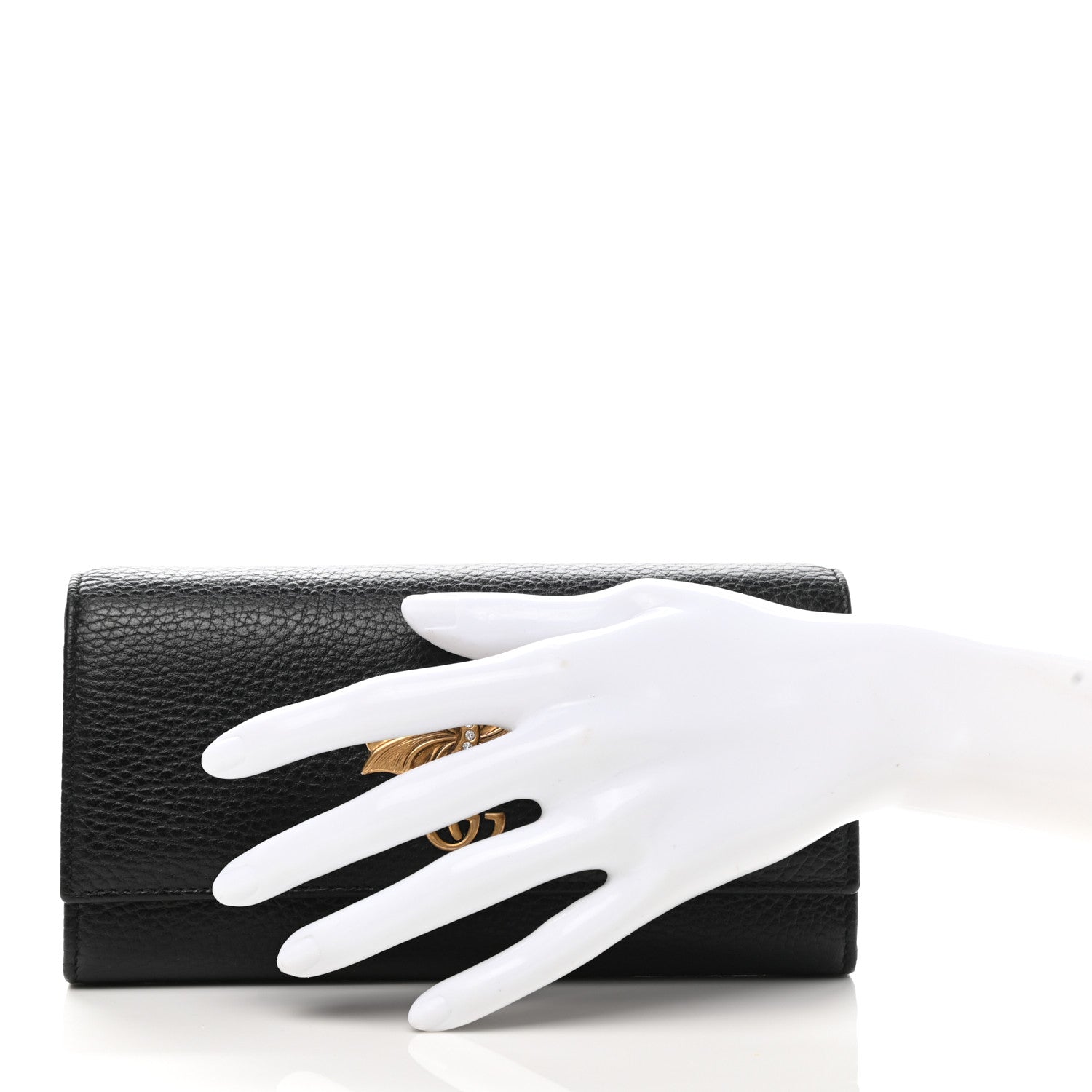 Gucci Calfskin Garden Continental Wallet Black 2 of 8