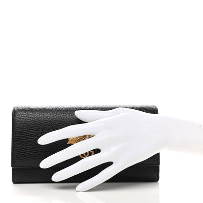 Gucci Calfskin Garden Continental Wallet Black 2 of 8