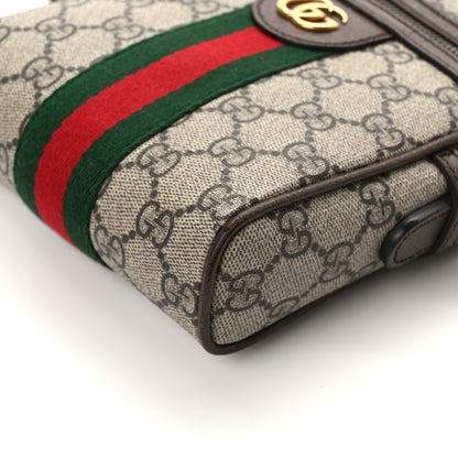Gucci GG Supreme Monogram Web Mini Ophidia Messenger Brown 12 of 13