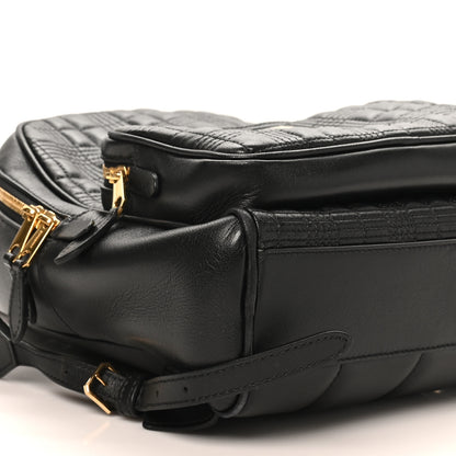 Burberry Lambskin Quilted TB Backpack Black 8 of 9