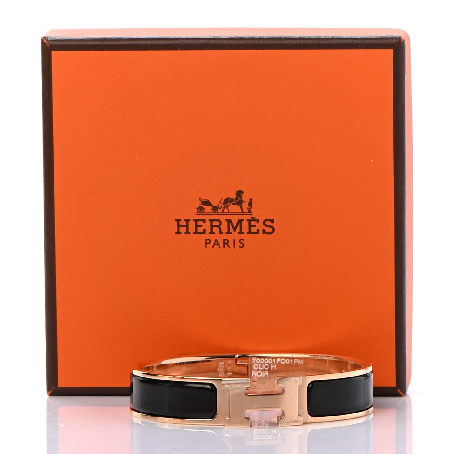 Hermes Enamel Narrow Clic Clac H Bracelet PM Black 4 of 4