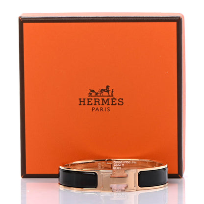 Hermes Enamel Narrow Clic Clac H Bracelet PM Black 4 of 4
