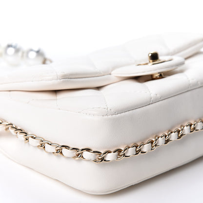 Chanel Lambskin Quilted Mini My Precious Flap White 8 of 9