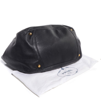 Prada Soft Calf Chain Tote Nero Black 4 of 10