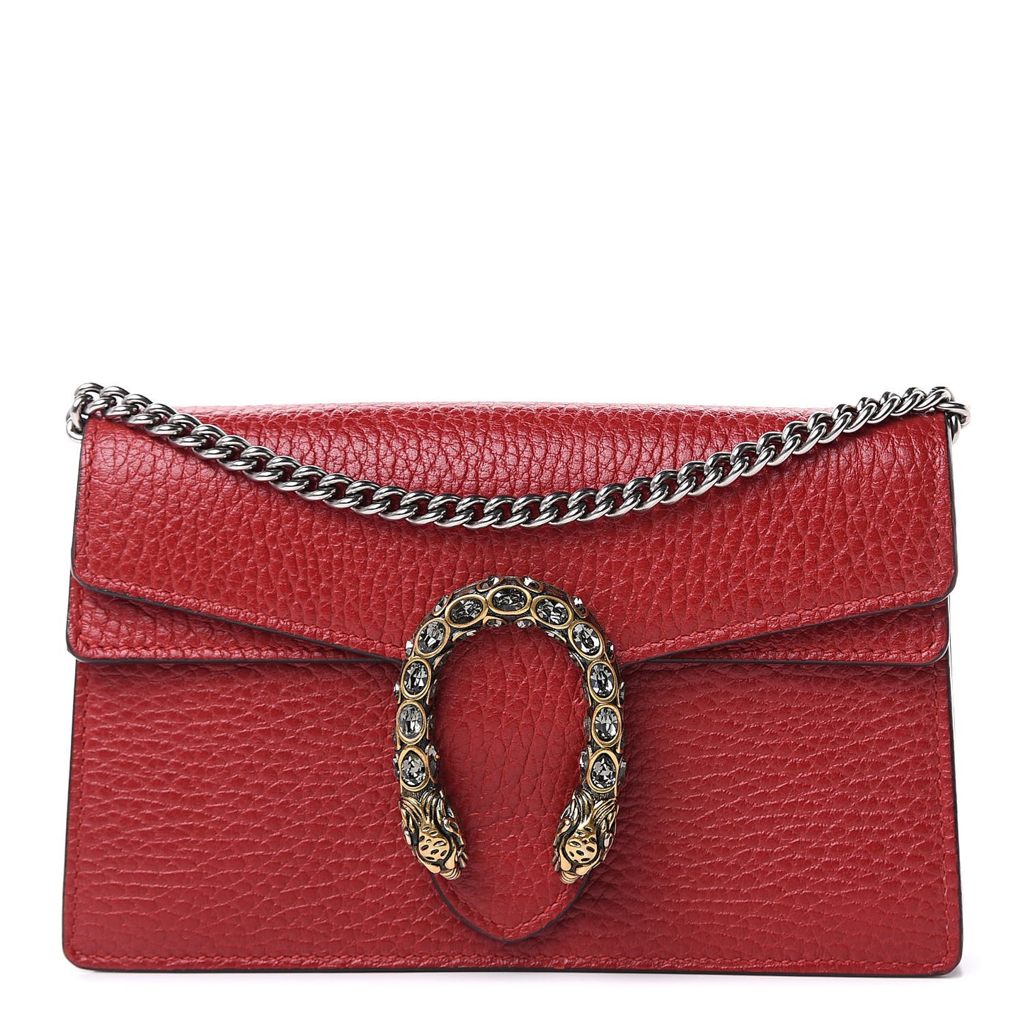 Calfskin Super Mini Dionysus Shoulder Bag Hibiscus Red
