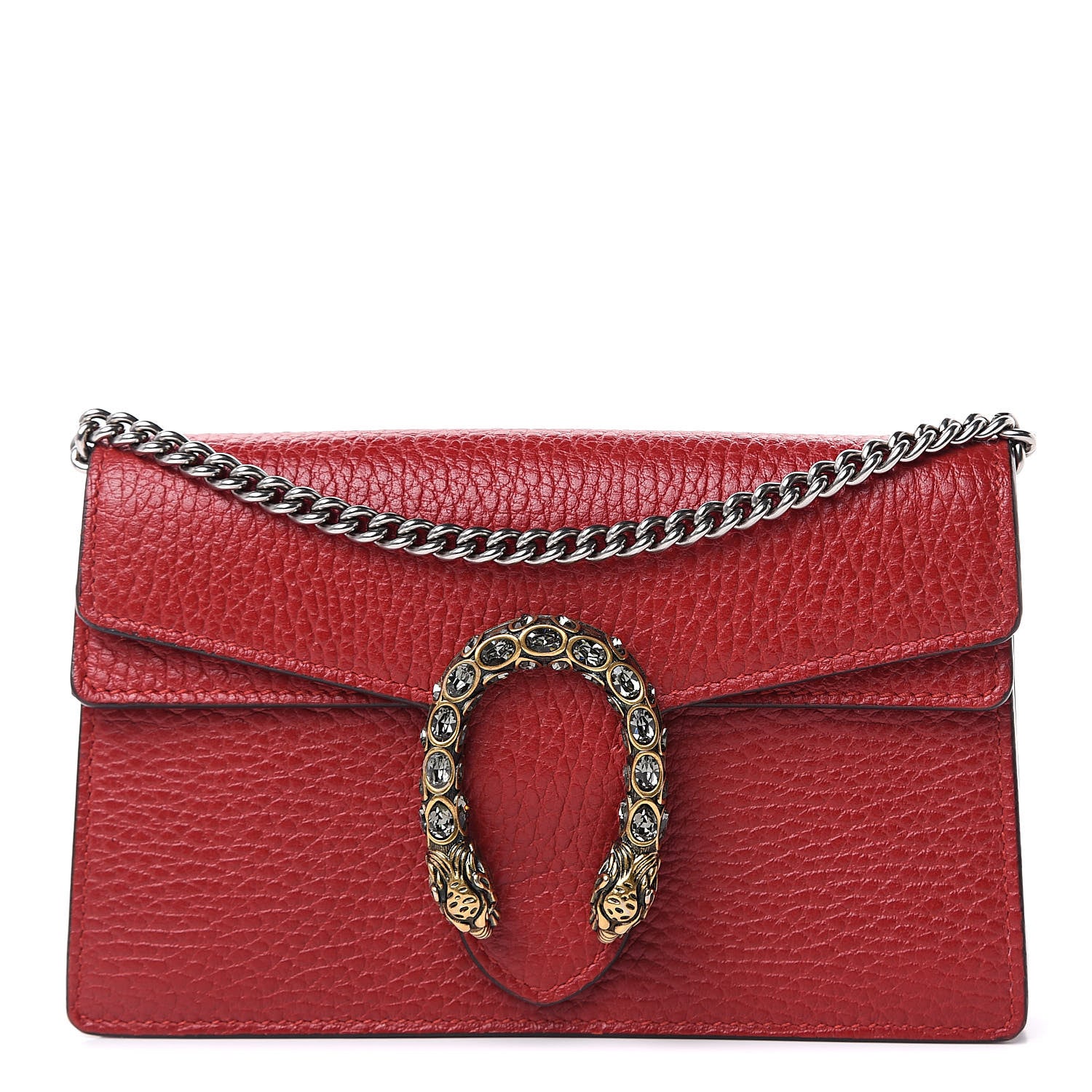 Gucci Calfskin Super Mini Dionysus Shoulder Bag Hibiscus Red 1 of 10