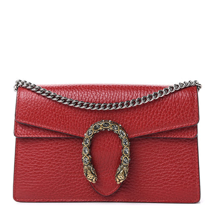 Gucci Calfskin Super Mini Dionysus Shoulder Bag Hibiscus Red 1 of 10