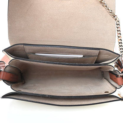 Chloe Calfskin Small Colorblock Faye Shoulder Bag Brown White 5 of 9