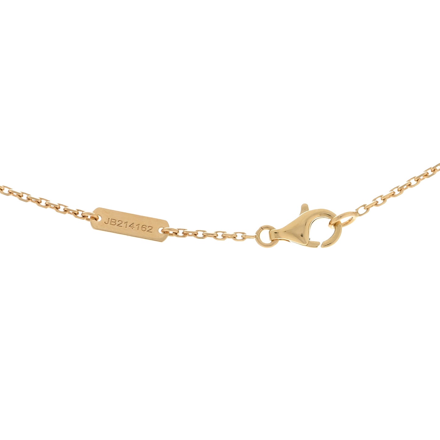 18K Yellow Gold Mother of Pearl Vintage Alhambra Pendant Necklace