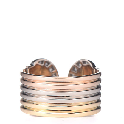 Cartier 18K Pink Yellow White Gold Diamond C De Ring 56 7 3 of 7