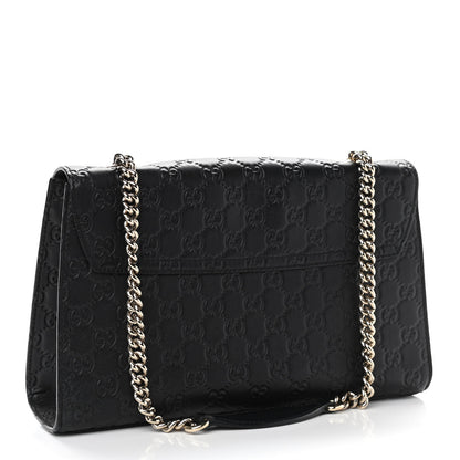 Gucci Guccissima Medium Emily Chain Shoulder Bag Black 3 of 11