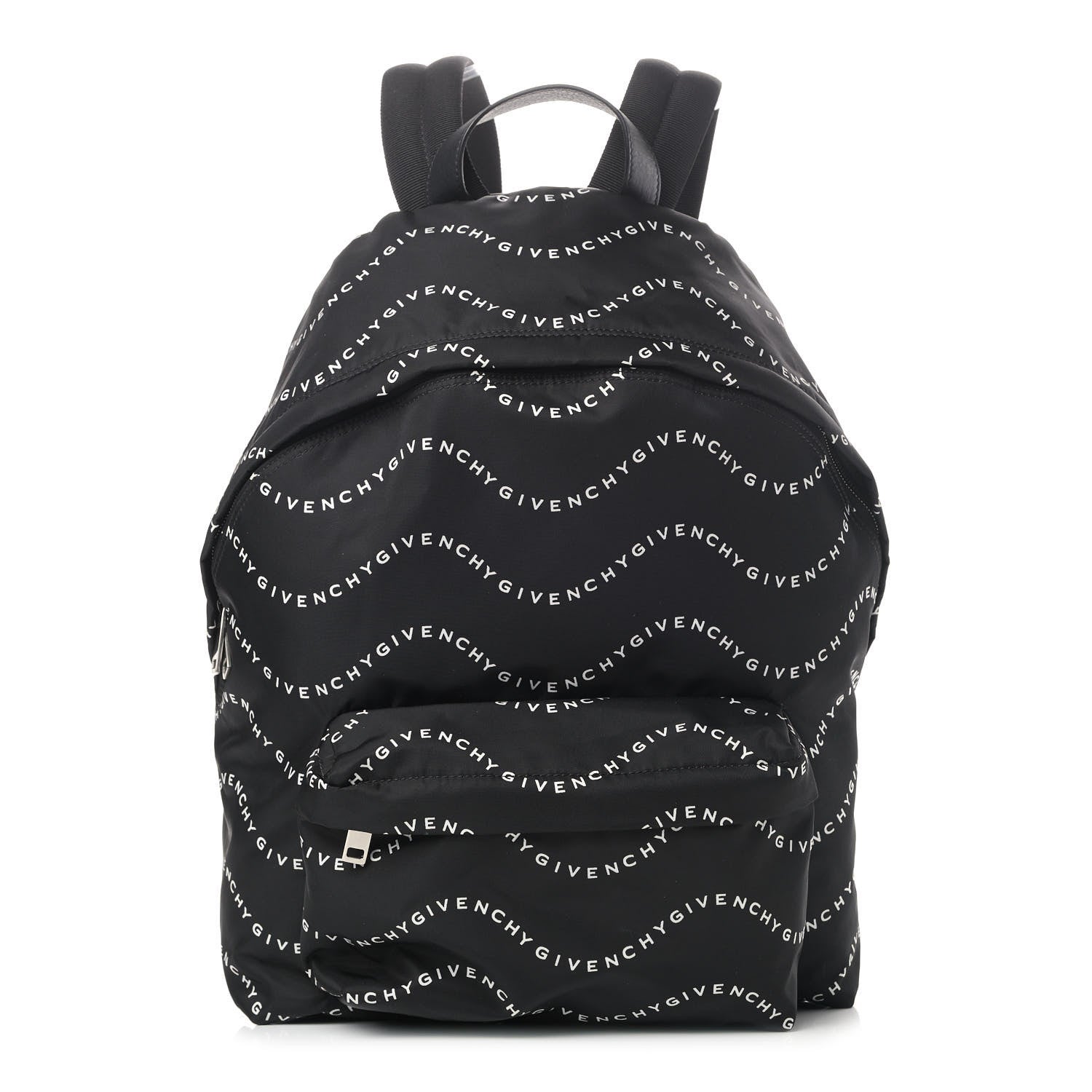 Givenchy Nylon Waves Print Urban Backpack Black White 1 of 9
