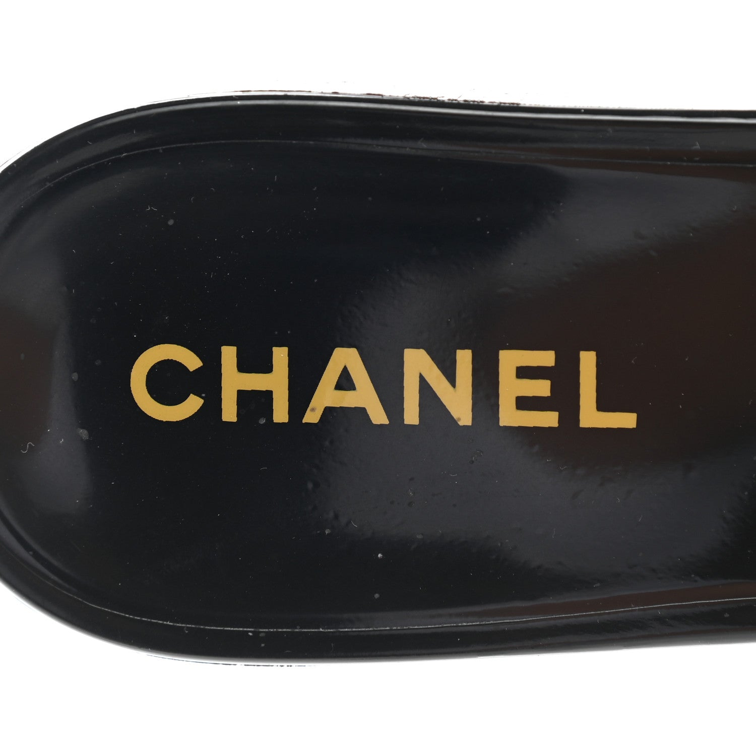 Chanel Patent Quilted Camellia Sandal 38 Black 7 of 14