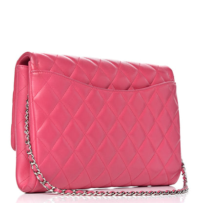 Chanel Lambskin Quilted Clutch With Chain Flap Pink 3 of 18