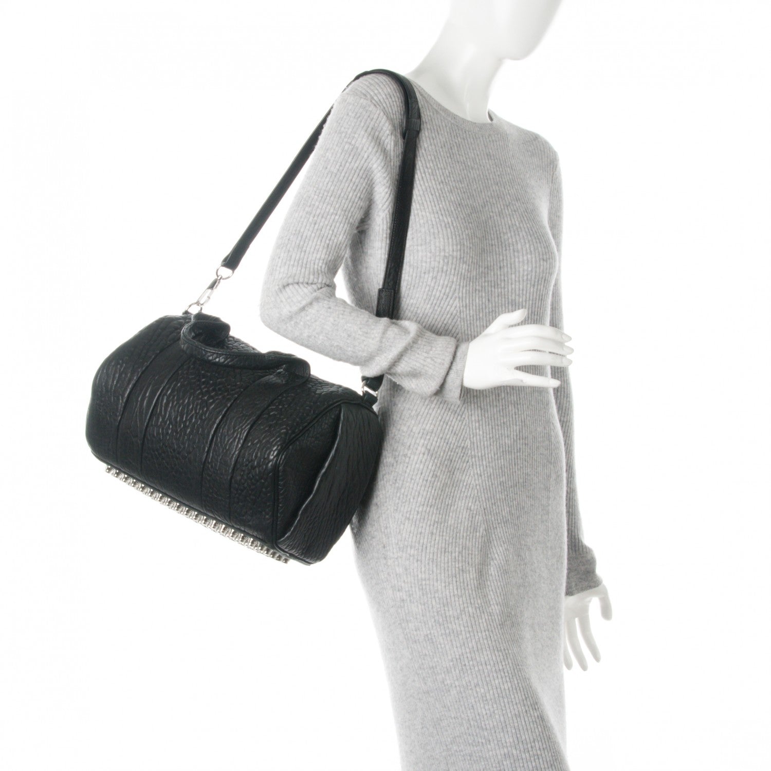 Alexander Wang Pebbled Lambskin Rocco Black 2 of 7
