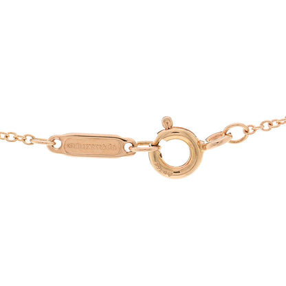 Tiffany 18K Rose Gold Diamond Small T Smile Pendant Necklace 4 of 4