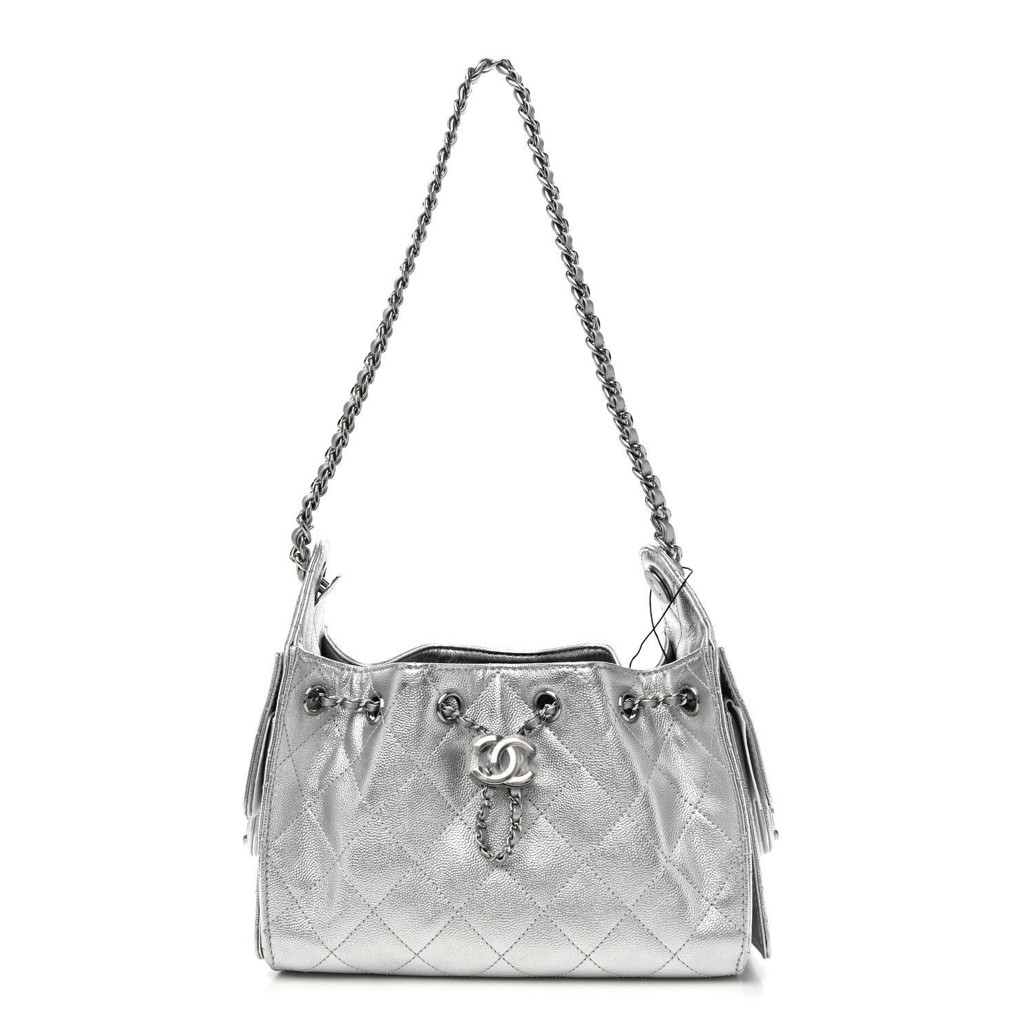 Chanel Metallic Caviar Quilted Mini Chanel 25 Handbag Silver 1 of 11