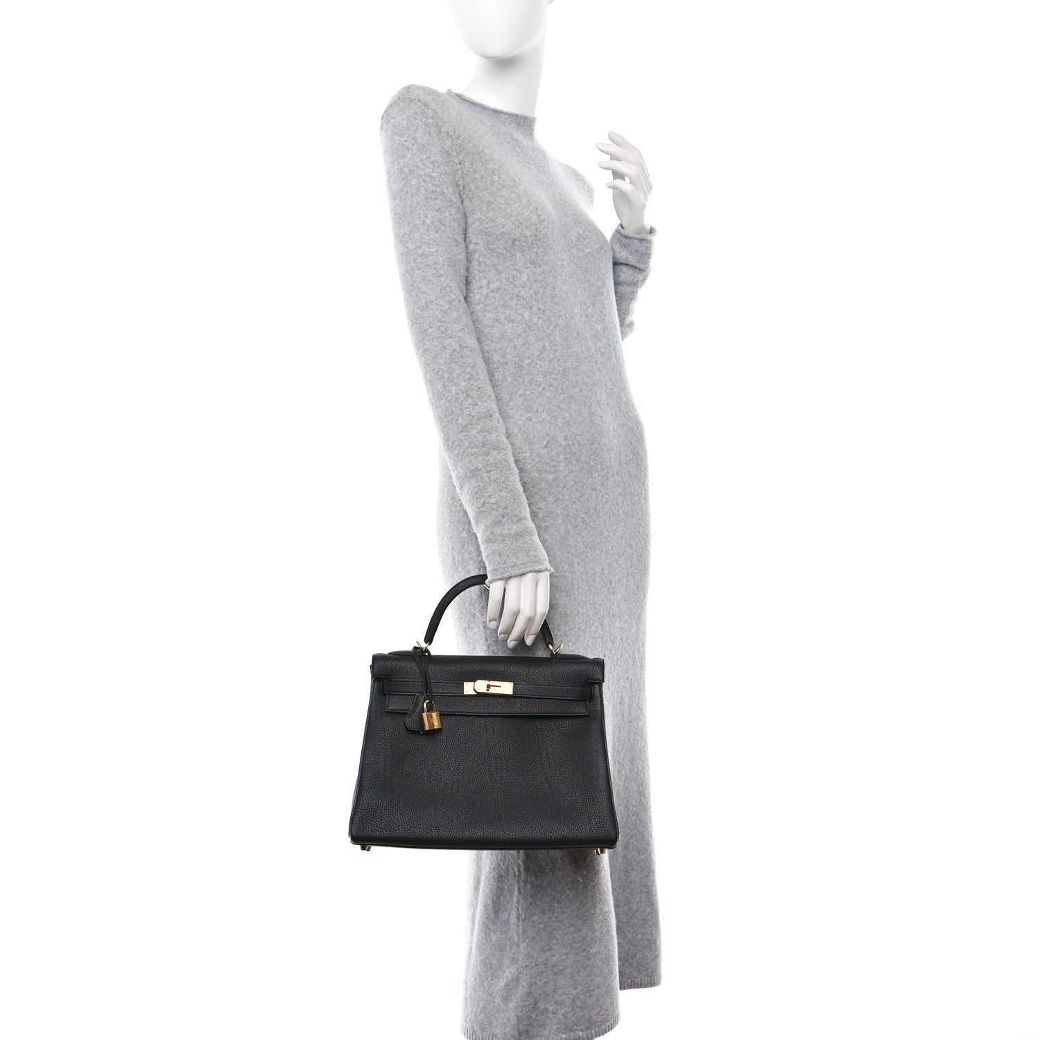 Hermes Togo Kelly Retourne 32 Black 2 of 11