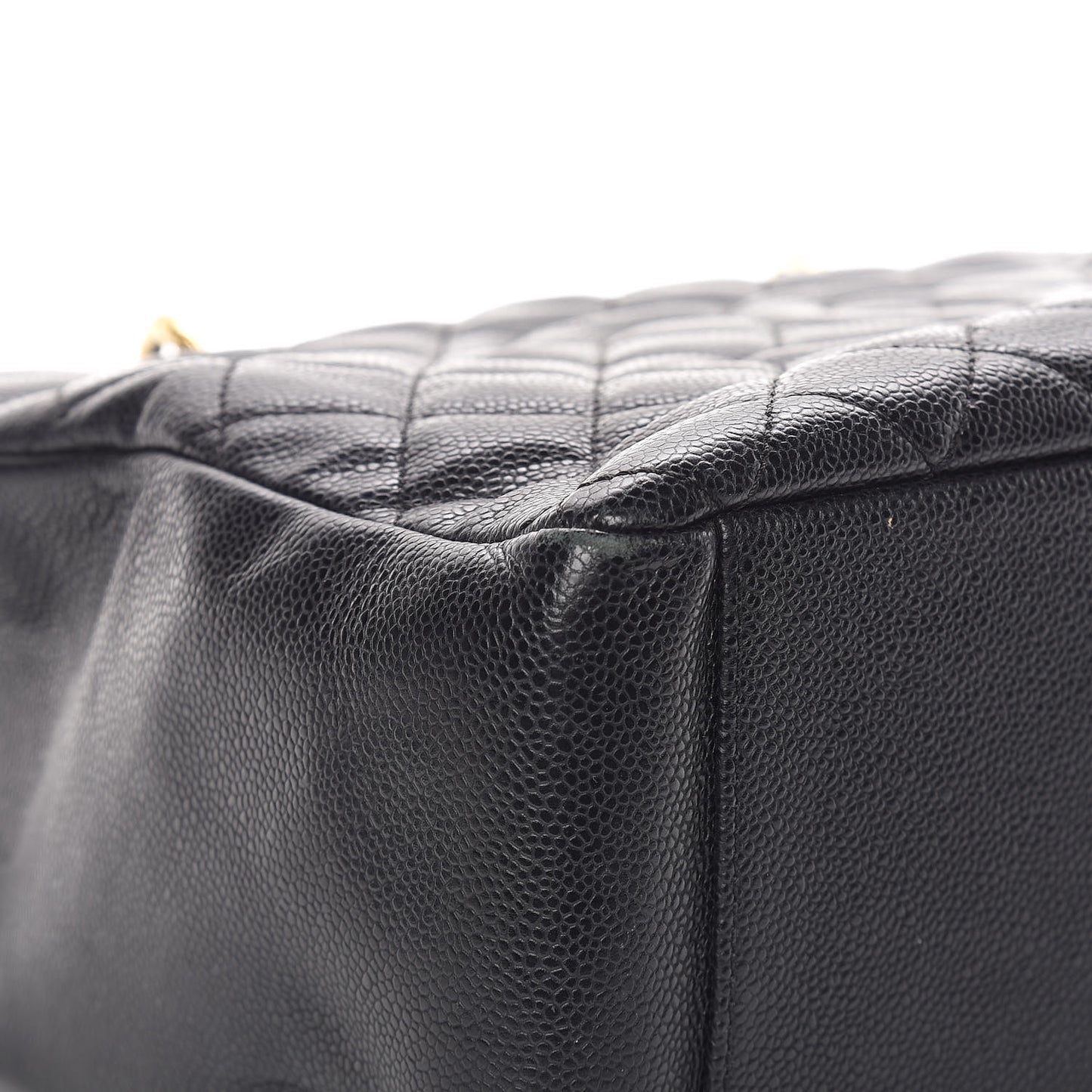 Caviar Quilted Grand Shopping Tote GST Black