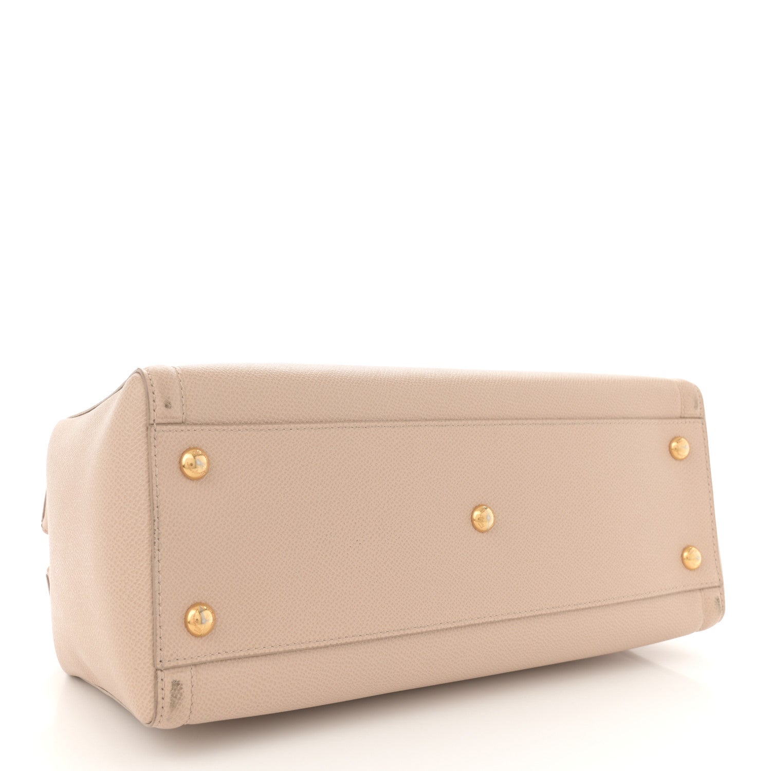 Salvatore Ferragamo Hammered Calfskin Vara Bow Chain Tote Macadamia 4 of 16