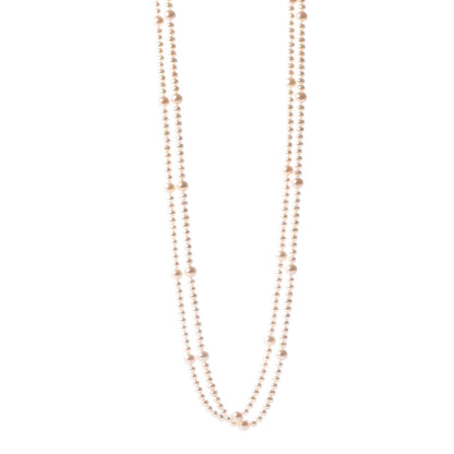 Tiffany Sterling Silver Freshwater Pearl 5-8mm Ziegfeld Necklace 87" 1 of 9