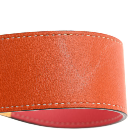 Hermes Swift Kelly Dog Bracelet T3 Rose D'Ete Orange 6 of 7