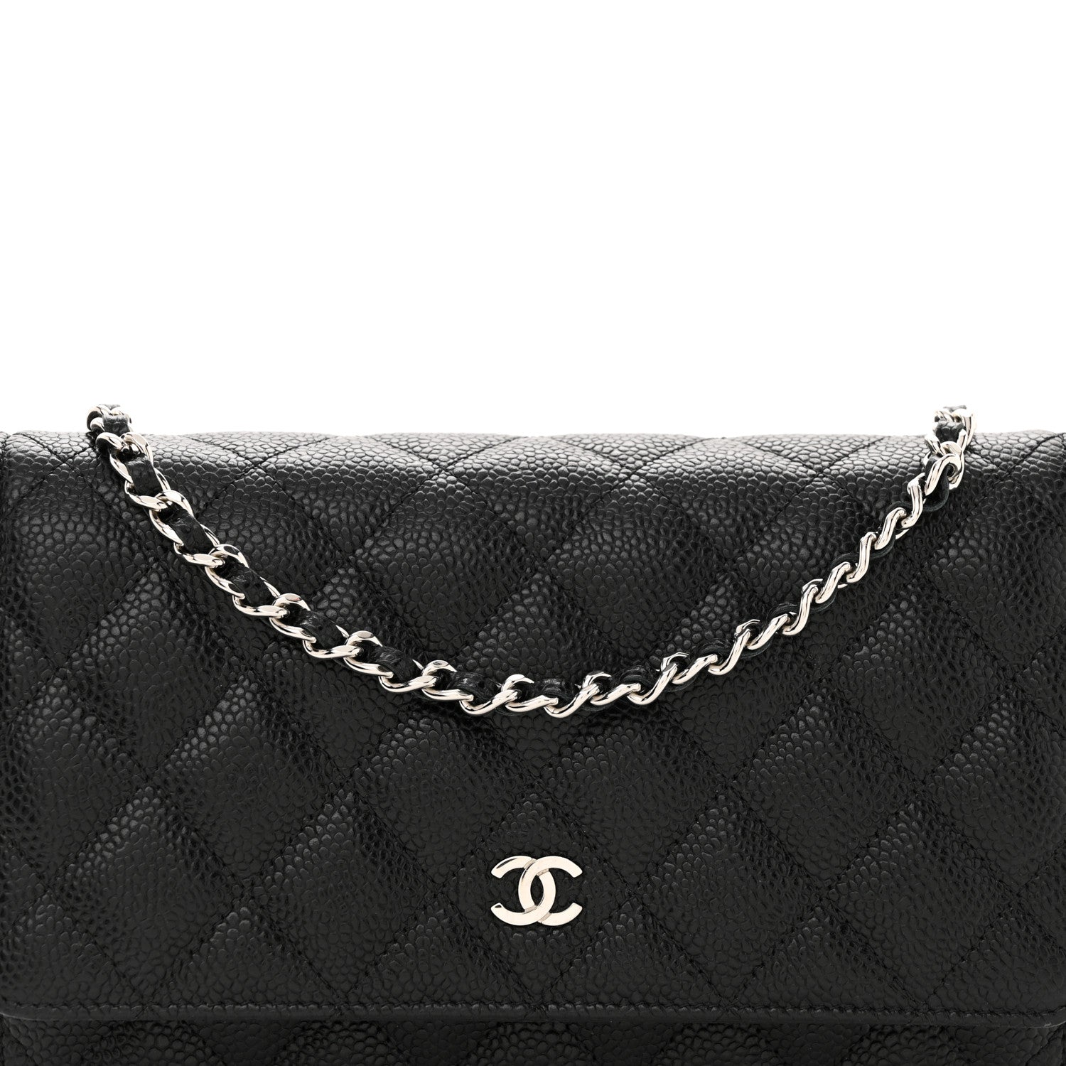 Chanel Caviar Quilted Wallet on Chain WOC Black 9 of 11