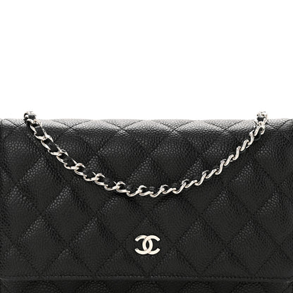 Chanel Caviar Quilted Wallet on Chain WOC Black 9 of 11