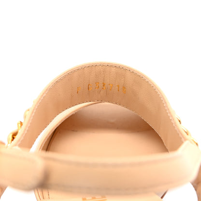 Chanel Lambskin CC Chain Sandals 36 Beige 9 of 9