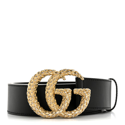 Gucci Moon Calfskin Scales Double G 40mm Belt 85 34 Black 1 of 6