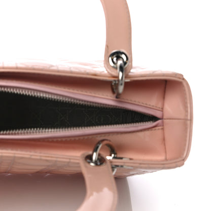 Christian Dior Patent Cannage Medium Lady Dior Light Pink 4 of 13