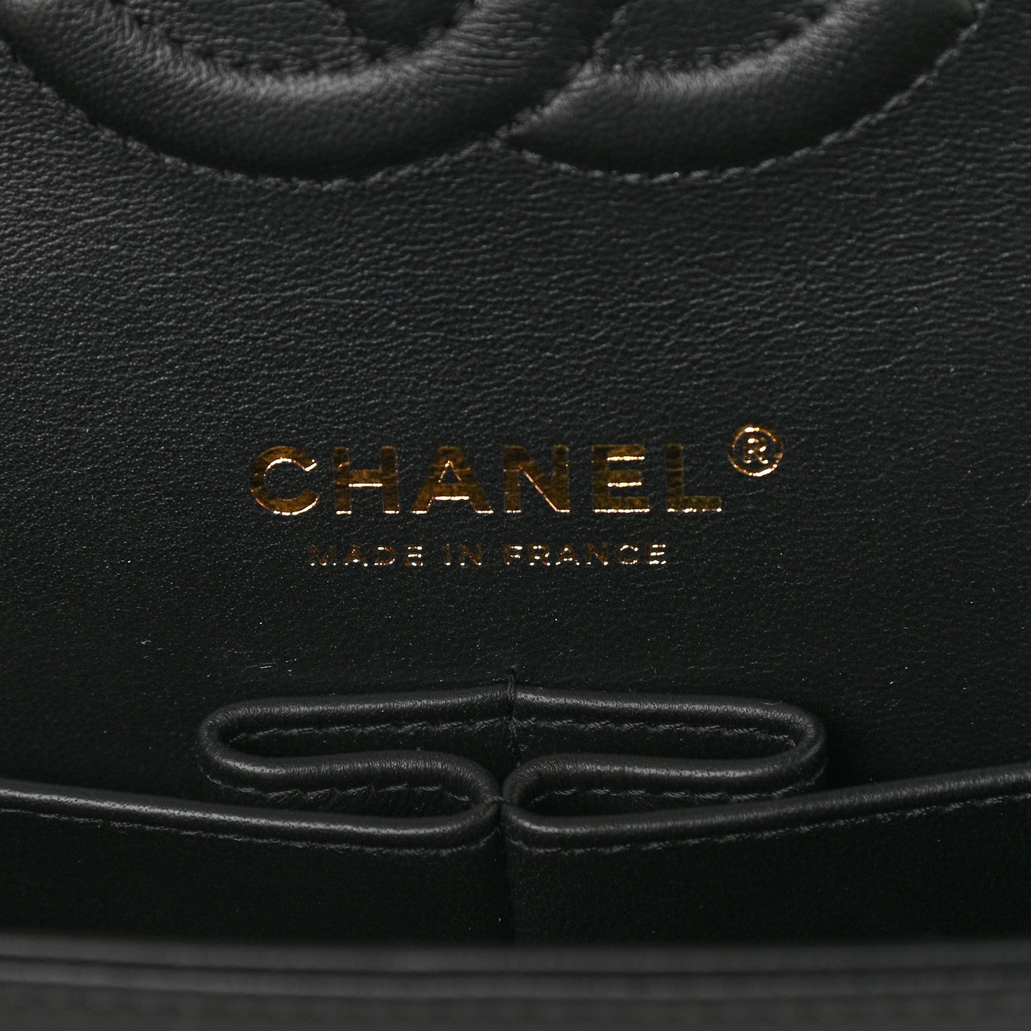 Chanel Lambskin Quilted Medium Double Flap Black White 8 of 9