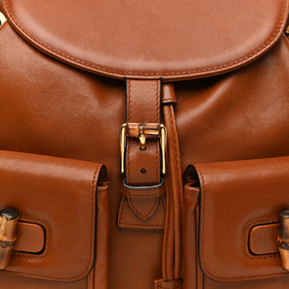 Gucci Calfskin Bamboo Backpack Brown 8 of 17