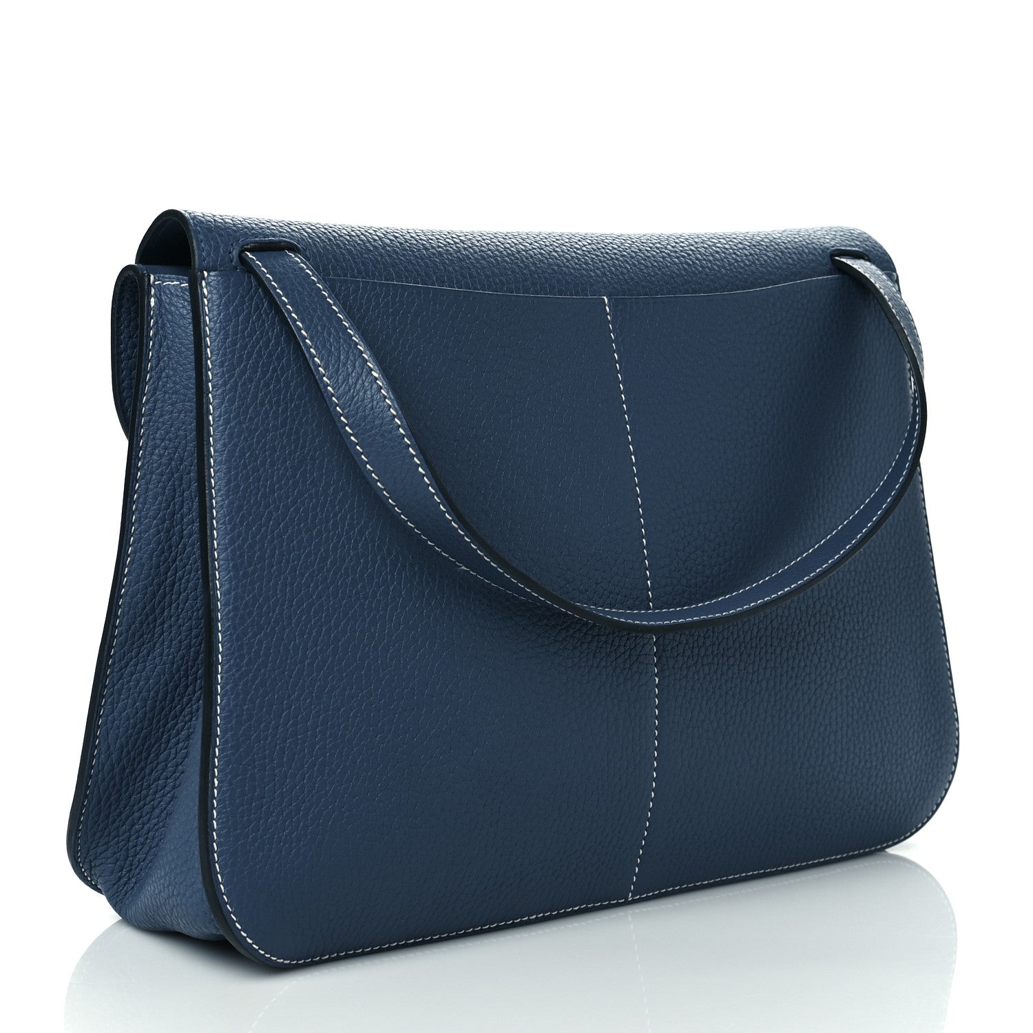 Hermes Taurillon Clemence Halzan 31 Bleu Agate 3 of 10