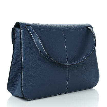 Hermes Taurillon Clemence Halzan 31 Bleu Agate 3 of 10