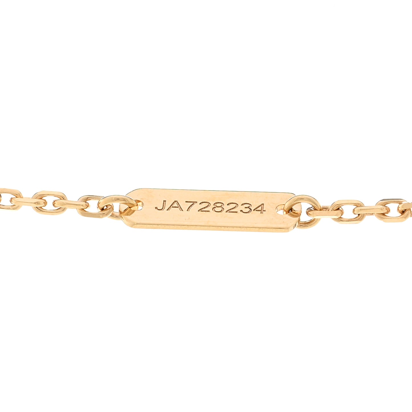 18K Yellow Gold Guilloché Vintage Alhambra Pendant Necklace