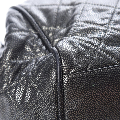 Chanel Metallic Caviar Quilted Timeless Accordion Flap Dark Silver 12 of 13