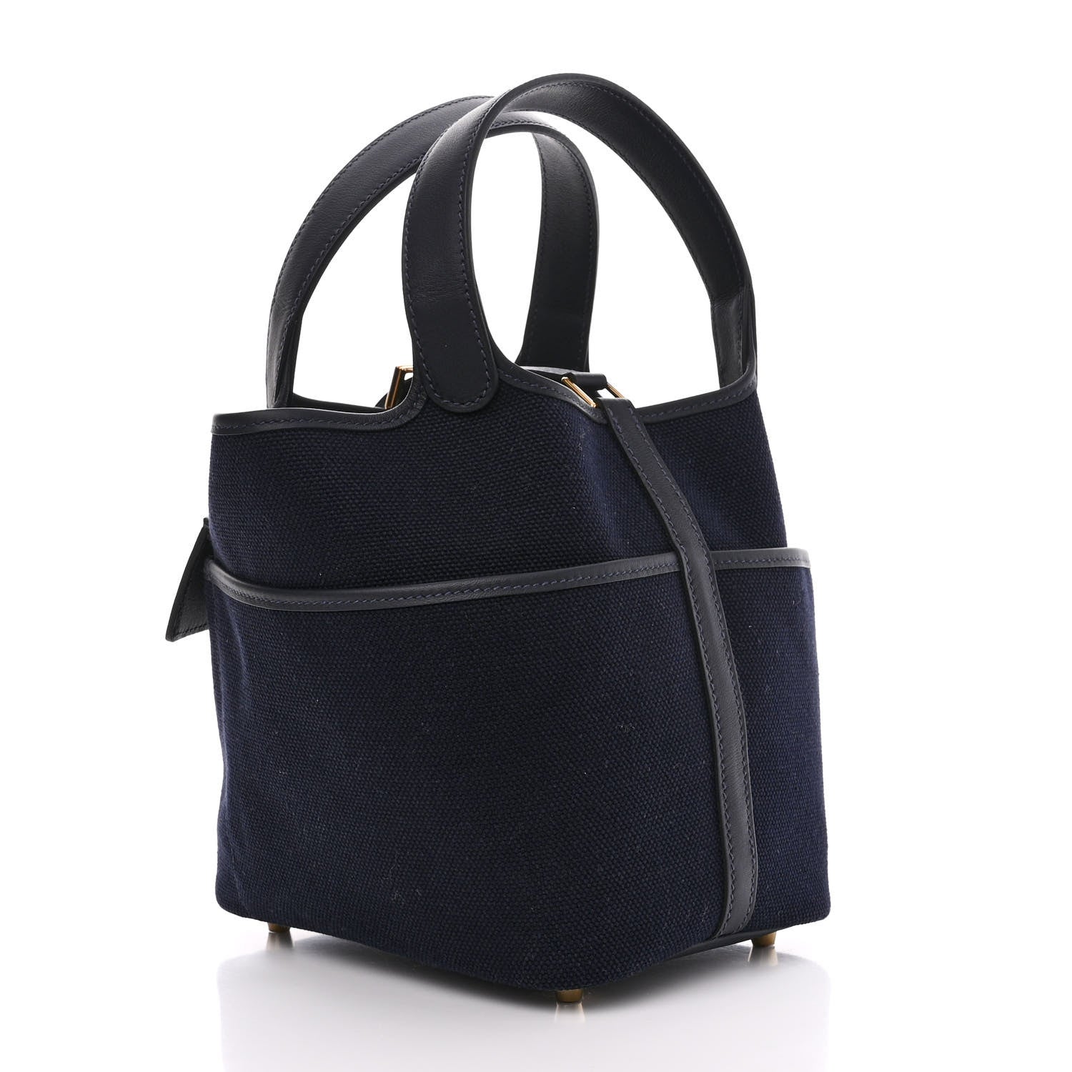 Hermes Toile Goeland Swift Cargo Picotin Lock 18 Bleu Marine 3 of 10