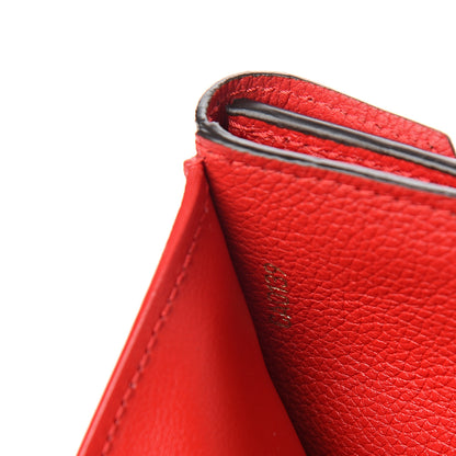 Louis Vuitton Grained Calfskin Monogram Double V Compact Wallet Rubis 6 of 7