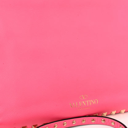 Valentino Garavani Vitello Small Rockstud Tote Fuxia Fluo 10 of 13
