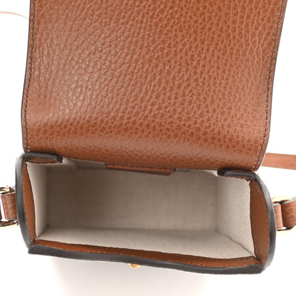 Gucci New Denim GG Monogram Dollar Calfskin Mini Horsebit 1955 Crossbody Bag Blue Tea Cuir Epilog 5 of 10