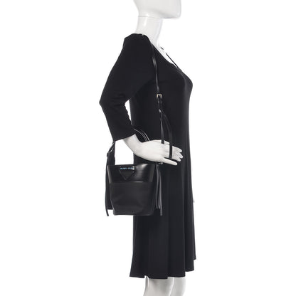 Prada Tessuto Spazzolato Ouverture Bucket Bag Black 2 of 10