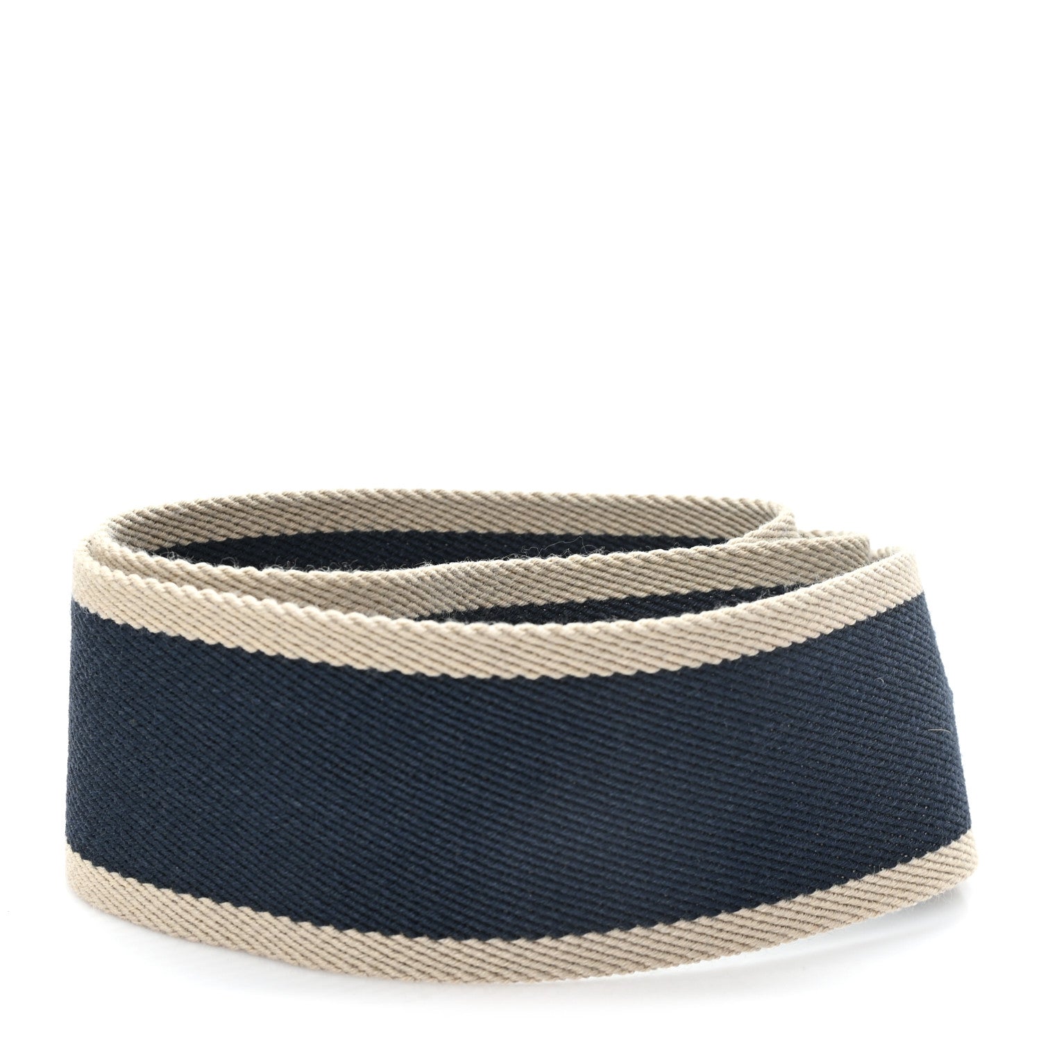 Celine Jacquard Wool Logo Short Strap Navy Natural 2 of 3