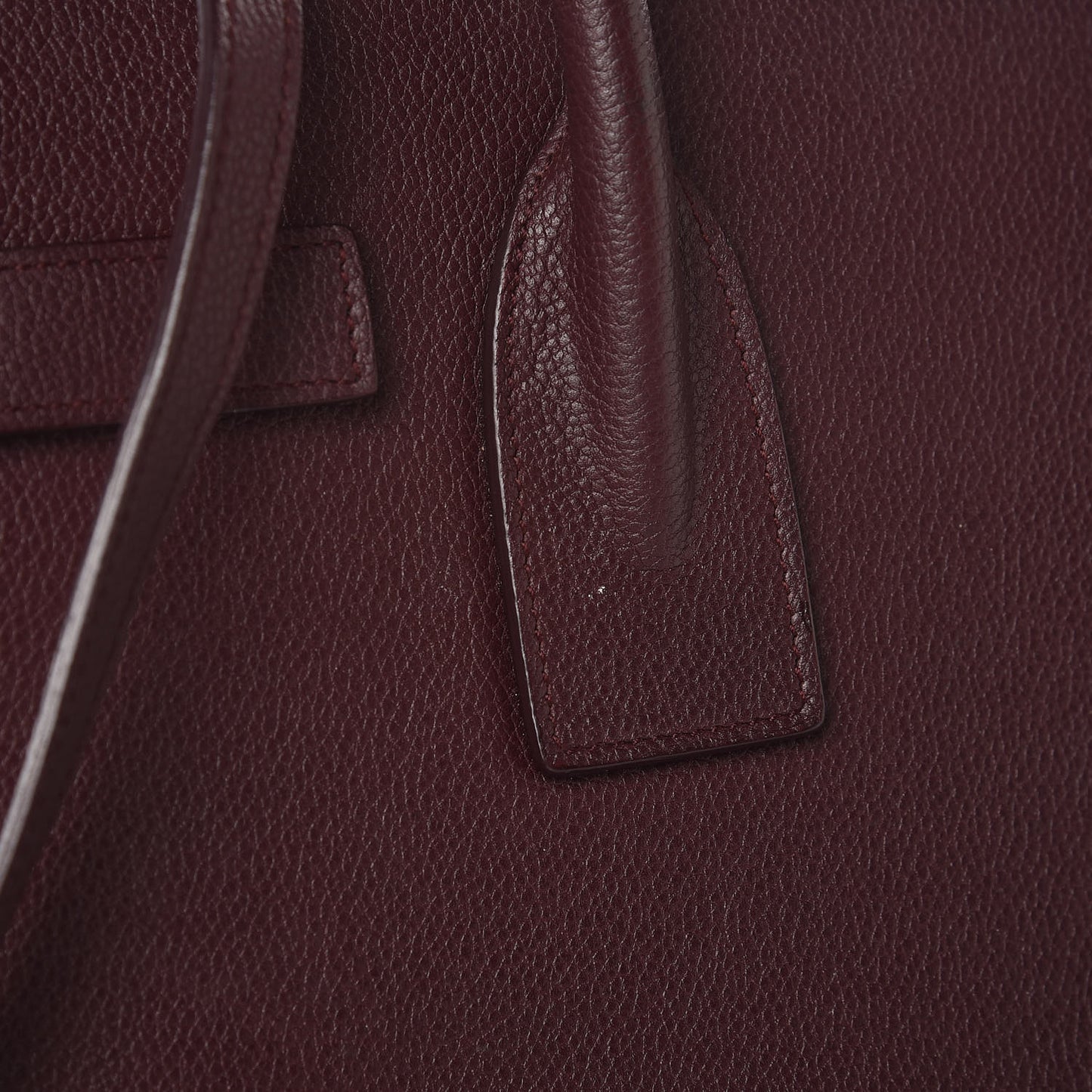 Grained Calfskin Small Classic Sac De Jour Bordeaux