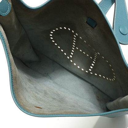 Hermes Courchevel Evelyne GM Blue Jean 5 of 15