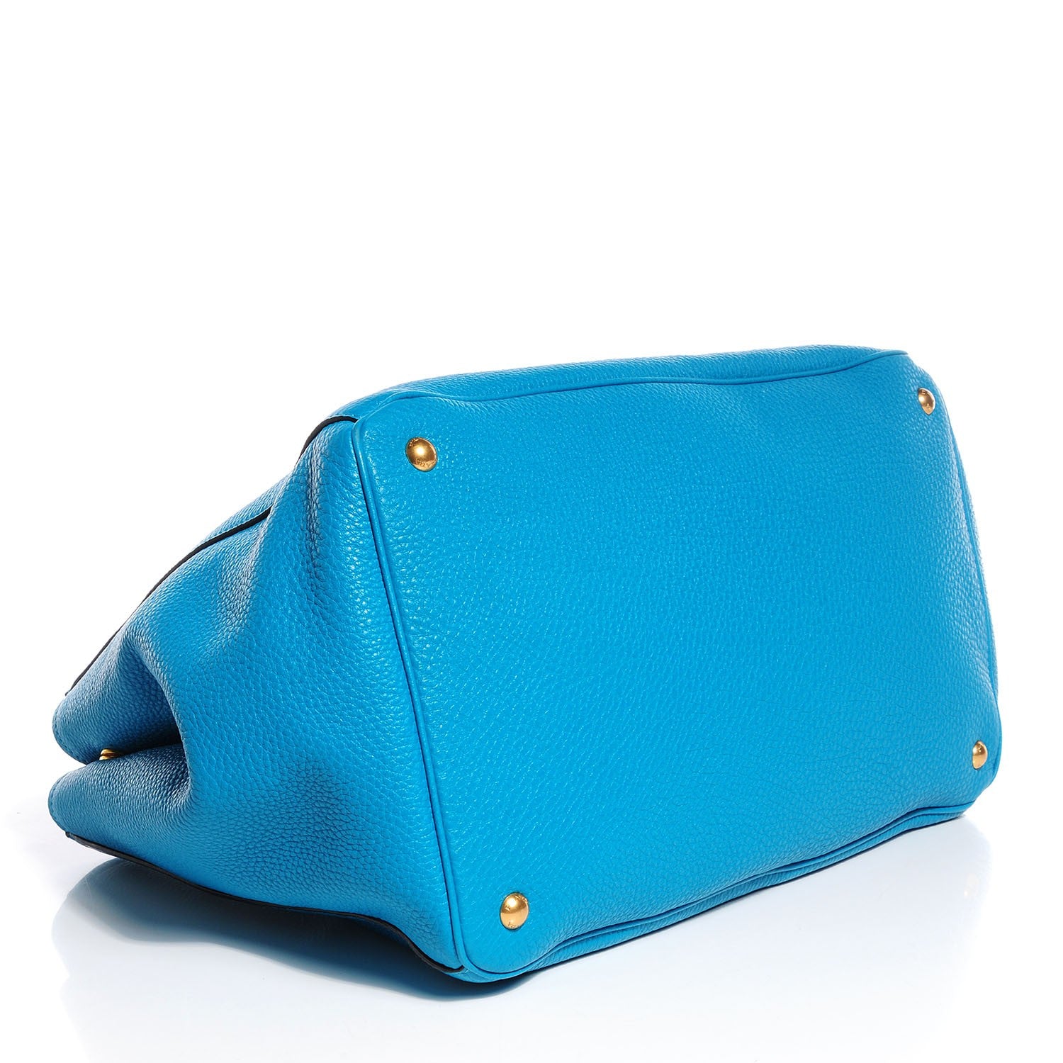 Prada Vitello Daino Tote Turchese 4 of 9