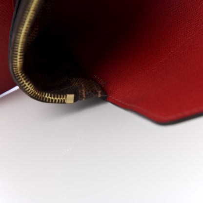Louis Vuitton Damier Ebene Josephine Wallet Red 6 of 8