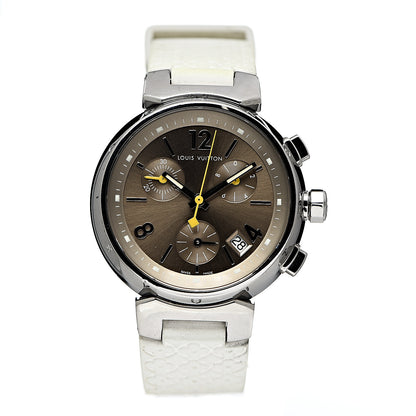Louis Vuitton Stainless Steel Rubber 34mm Tambour Chronograph Quartz Watch Champagne 1 of 7